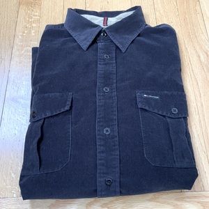 Tommy Hilfiger Dark Grey Corduroy Shirt | L
